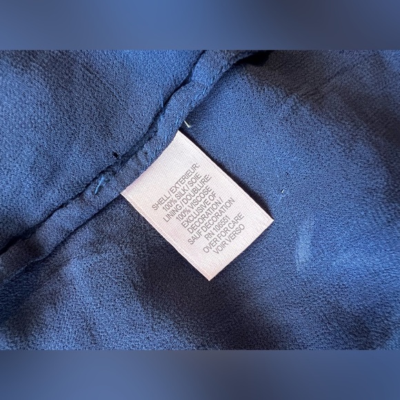 Calypso St. Barth Dapis Silk Embellished Blue Beaded Evening Jacket, Large - Picture 12 of 13